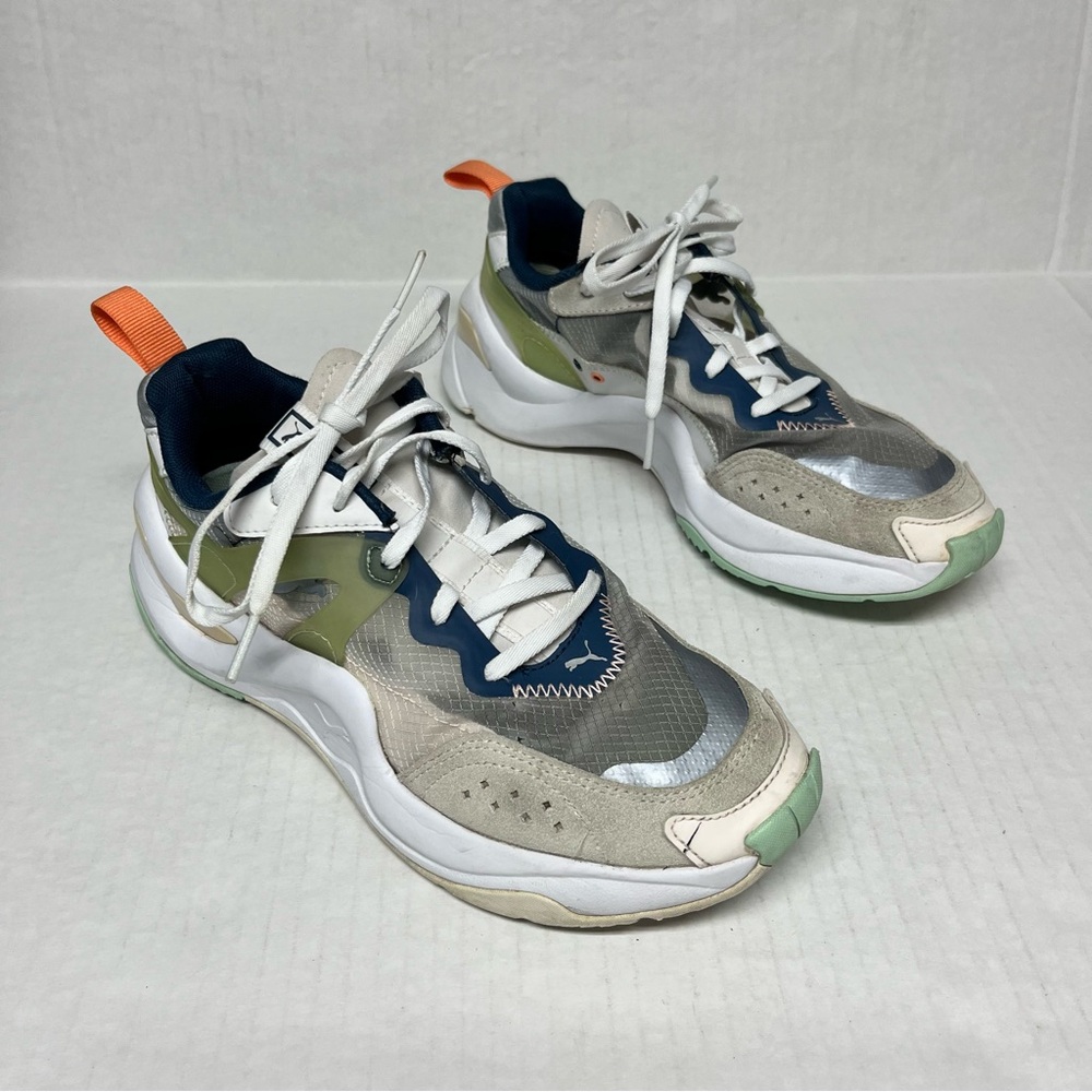 Women’s PUMA rise colorblock chunky mesh Dad Sneakers 7 retro streetwear gym